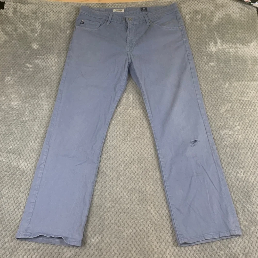 AG Adriano Goldschmied Protege Straight Leg Pants Mens 36x34 Blue Gray